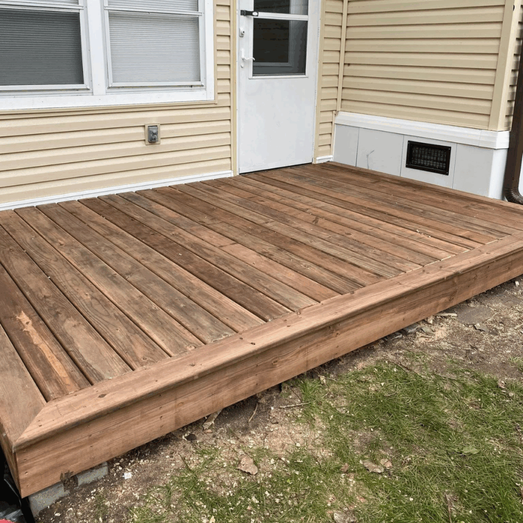 Custom deck construction in Spirit Lake Iowa by Matt’s Handyman Services
