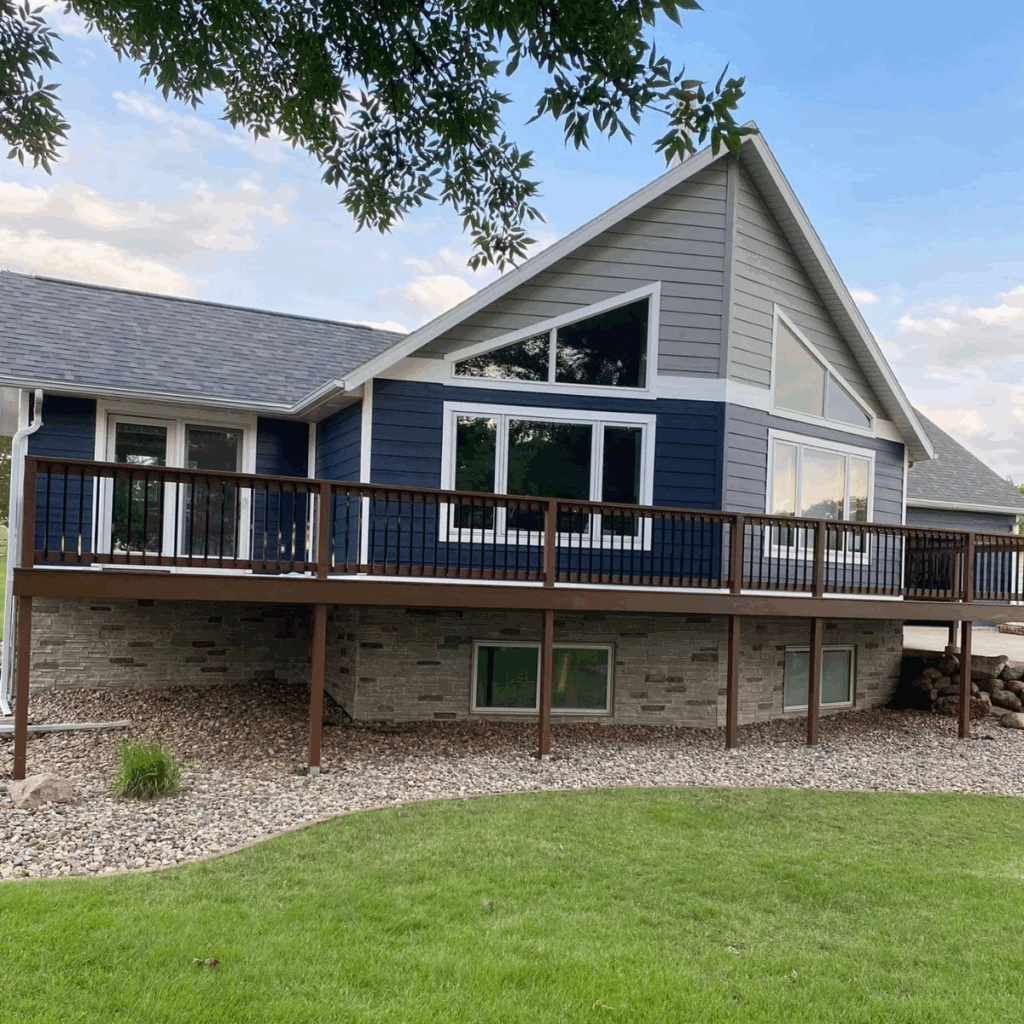 Custom siding installation and deck construction in Spirit Lake Iowa